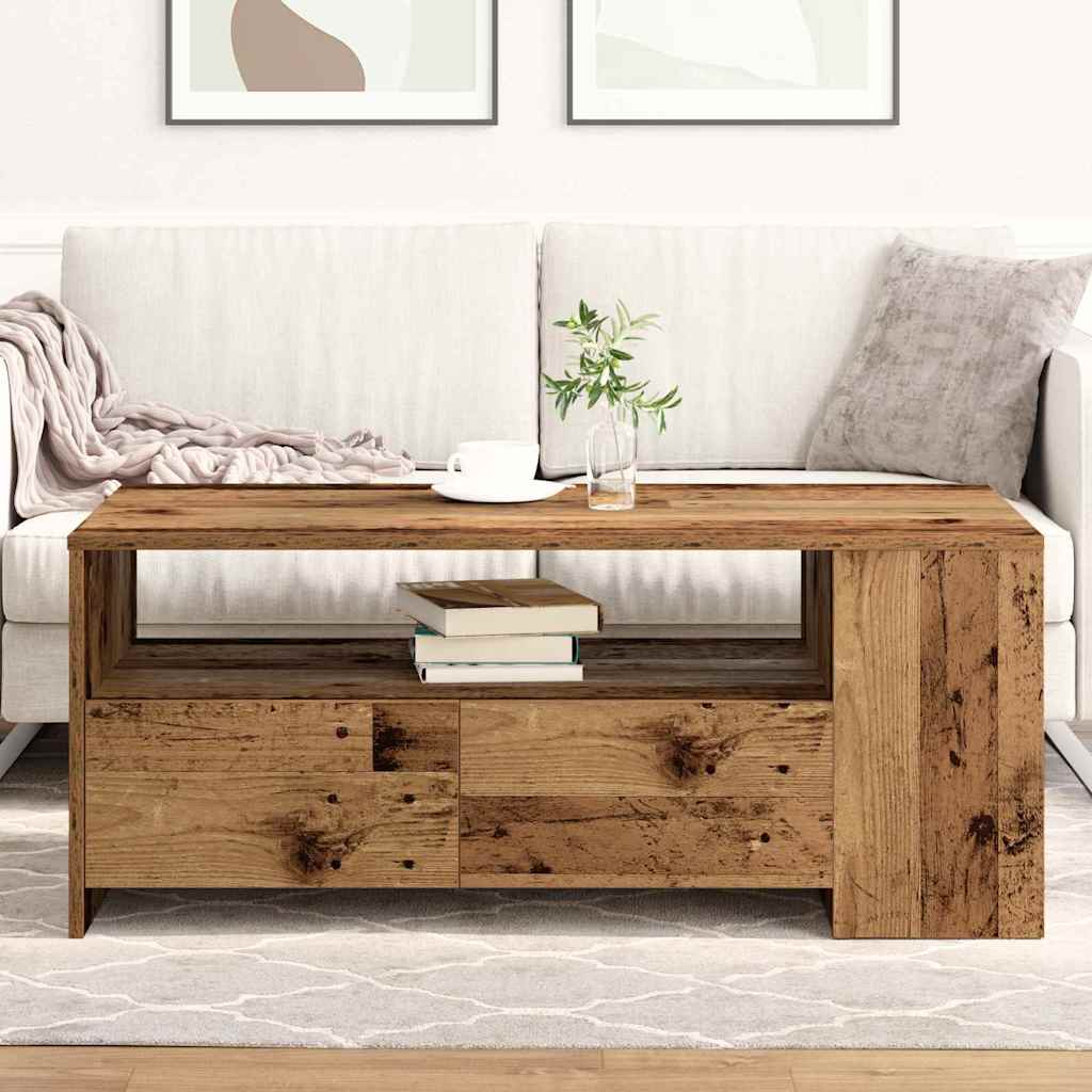 Sofabord Gammelt træ 102 x 55 x 43,5 cm Konstrueret træ