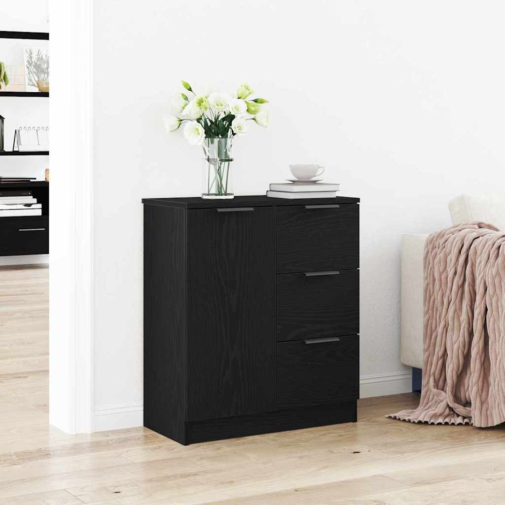 Sideboard Sort eg 60 x 30 x 70 cm Konstrueret træ