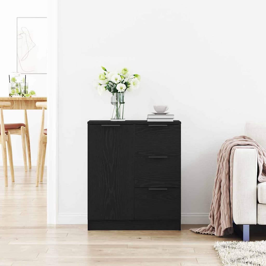 Sideboard Sort eg 60 x 30 x 70 cm Konstrueret træ