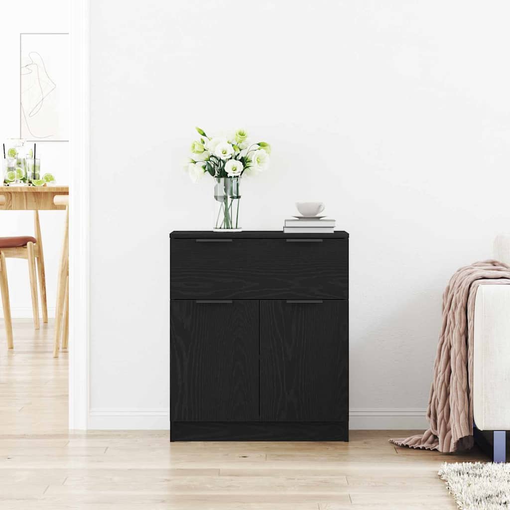 Sideboard Sort eg 60 x 30 x 70 cm Konstrueret træ