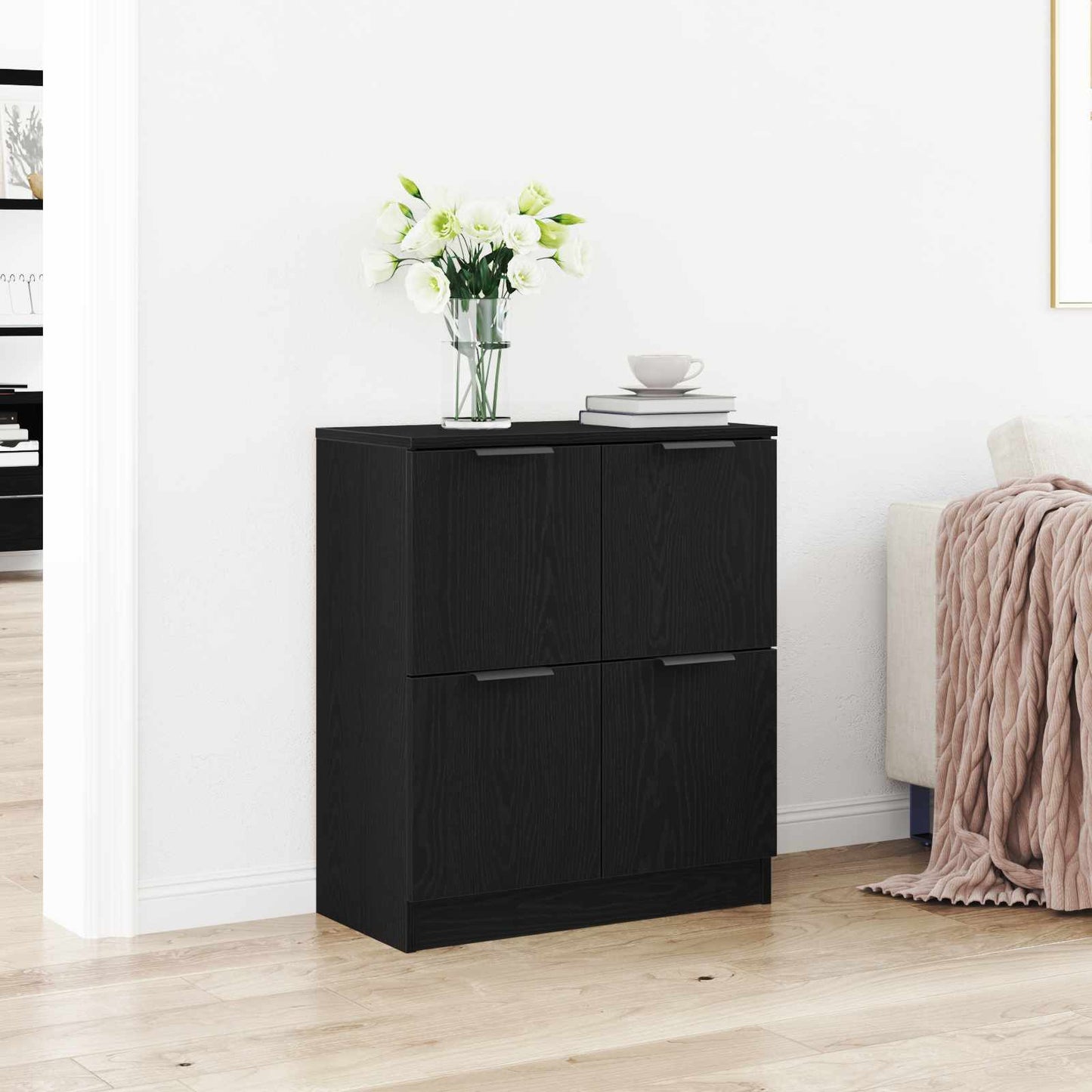 Sideboard Sort eg 60 x 30 x 70 cm Konstrueret træ