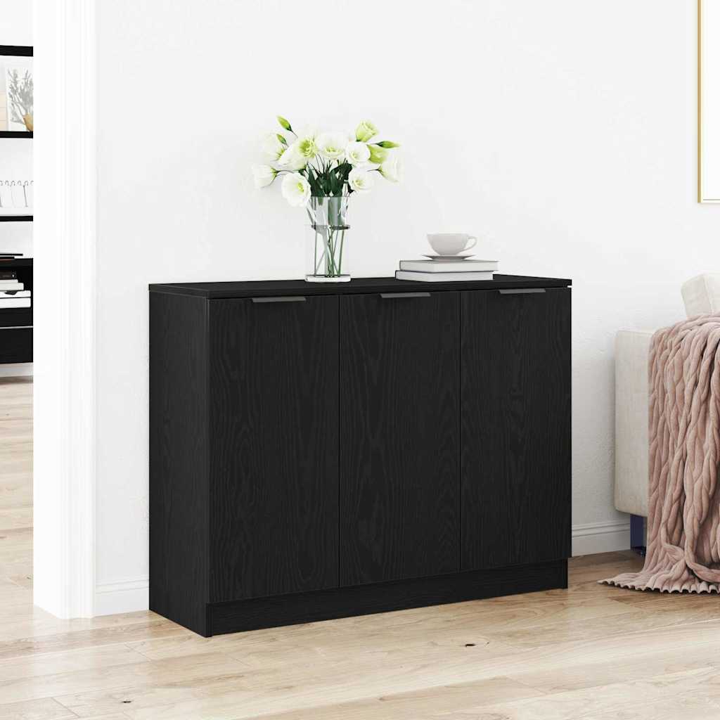 Sideboard Sort eg 90,5 x 30 x 70 cm Konstrueret træ