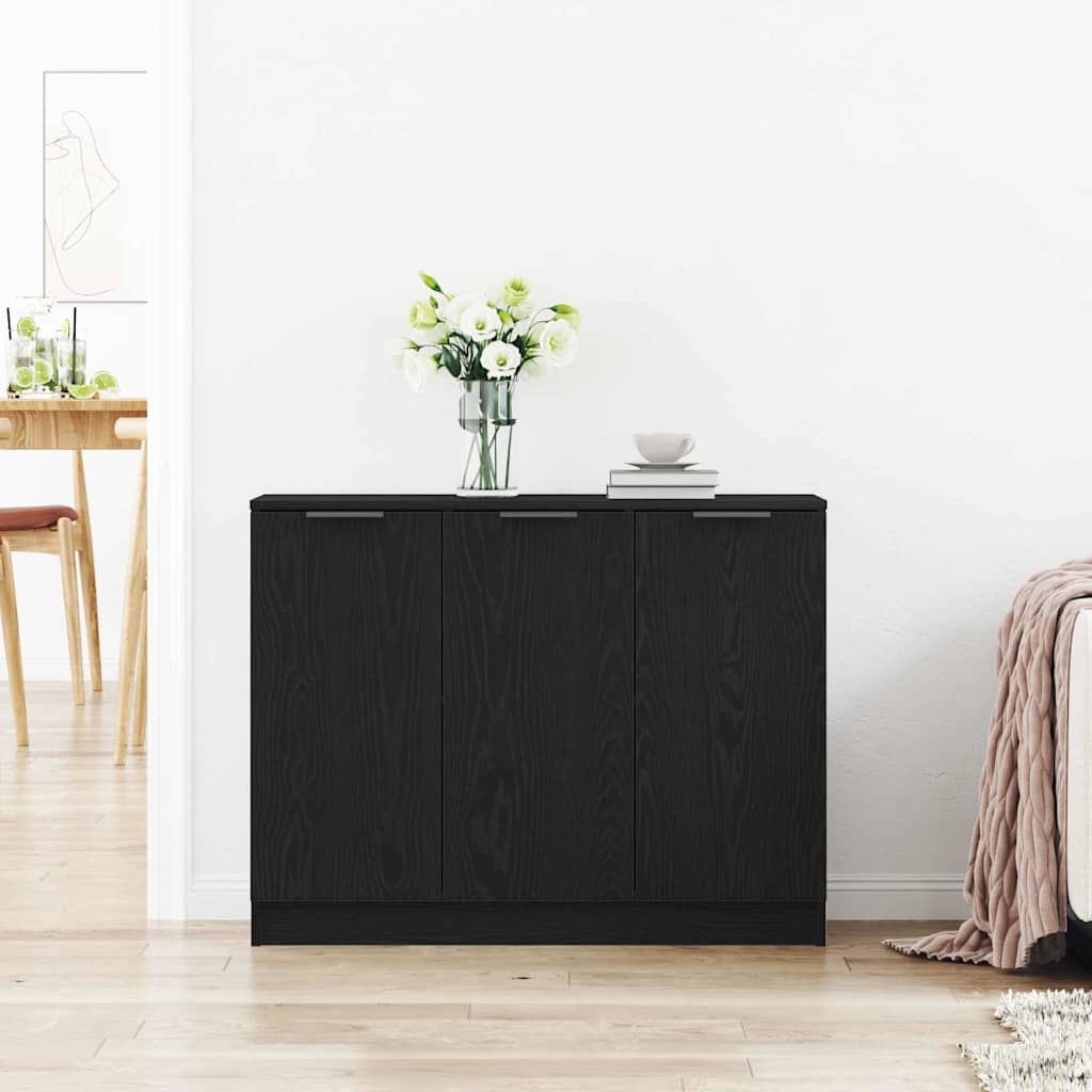 Sideboard Sort eg 90,5 x 30 x 70 cm Konstrueret træ