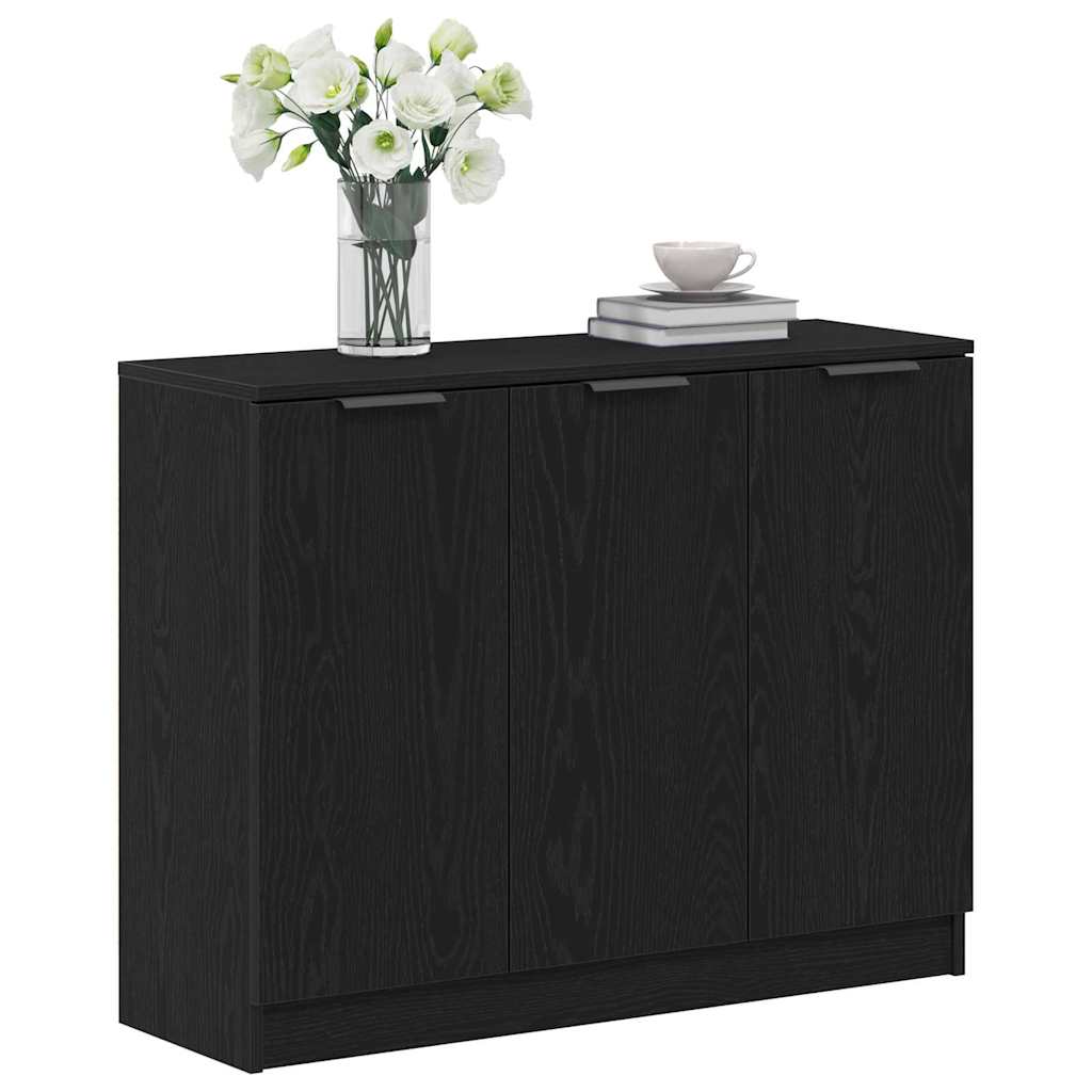 Sideboard Sort eg 90,5 x 30 x 70 cm Konstrueret træ
