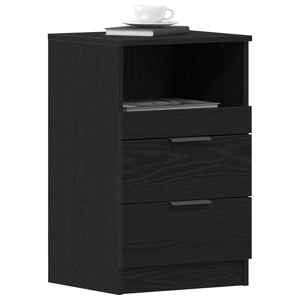 Natskab 2 stk. Sort eg 40 x 36 x 65 cm Konstrueret træ