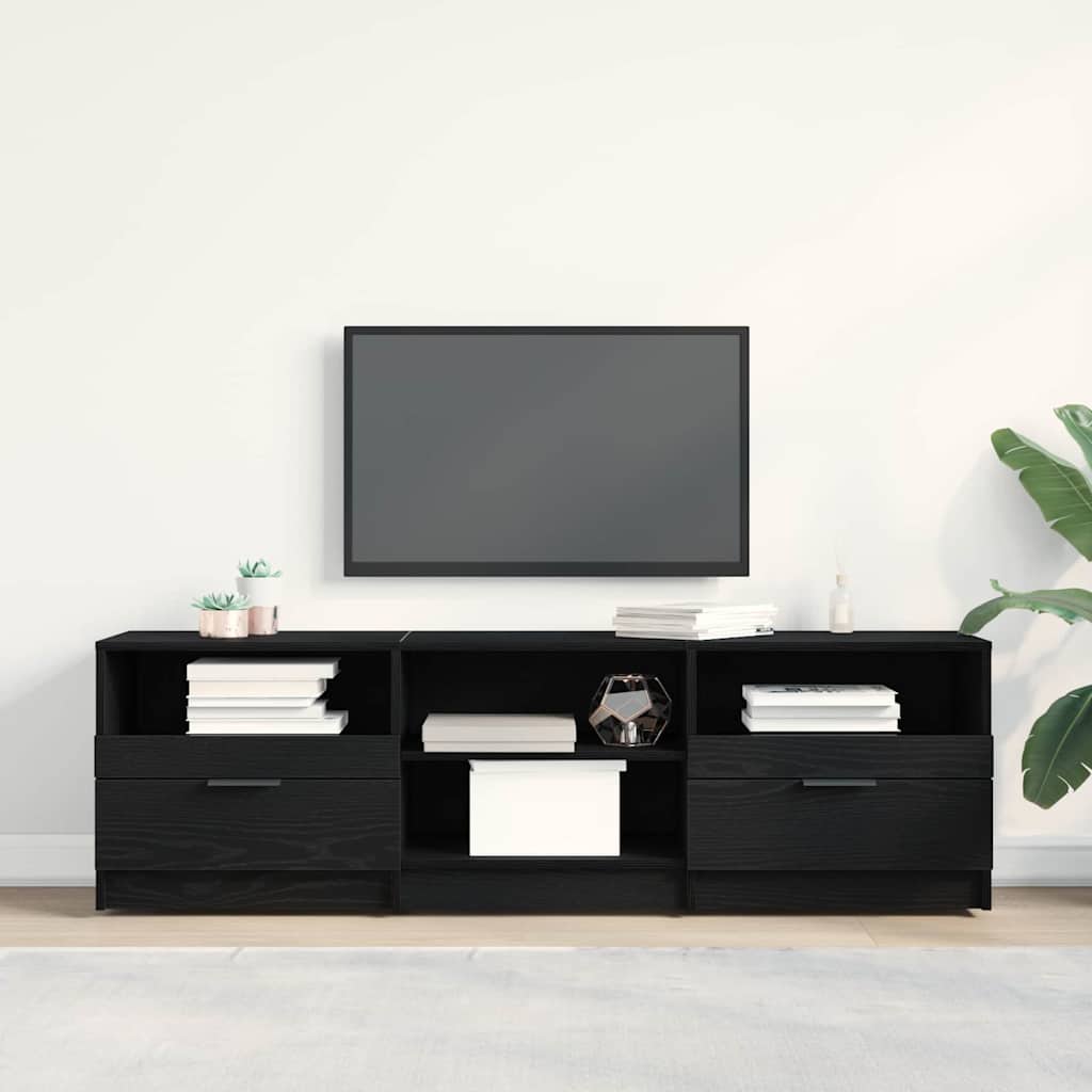 TV-skab 150 x 33,5 x 45 cm Sort eg Konstrueret træ