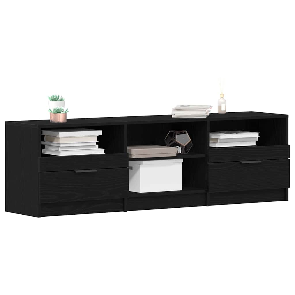 TV-skab 150 x 33,5 x 45 cm Sort eg Konstrueret træ