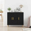 Sideboard Sort eg 90 x 34 x 80 cm Konstrueret træ