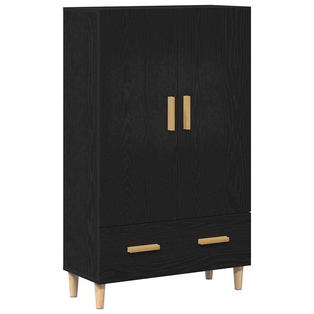Highboard Sort eg 70 x 31 x 115 cm Konstrueret træ