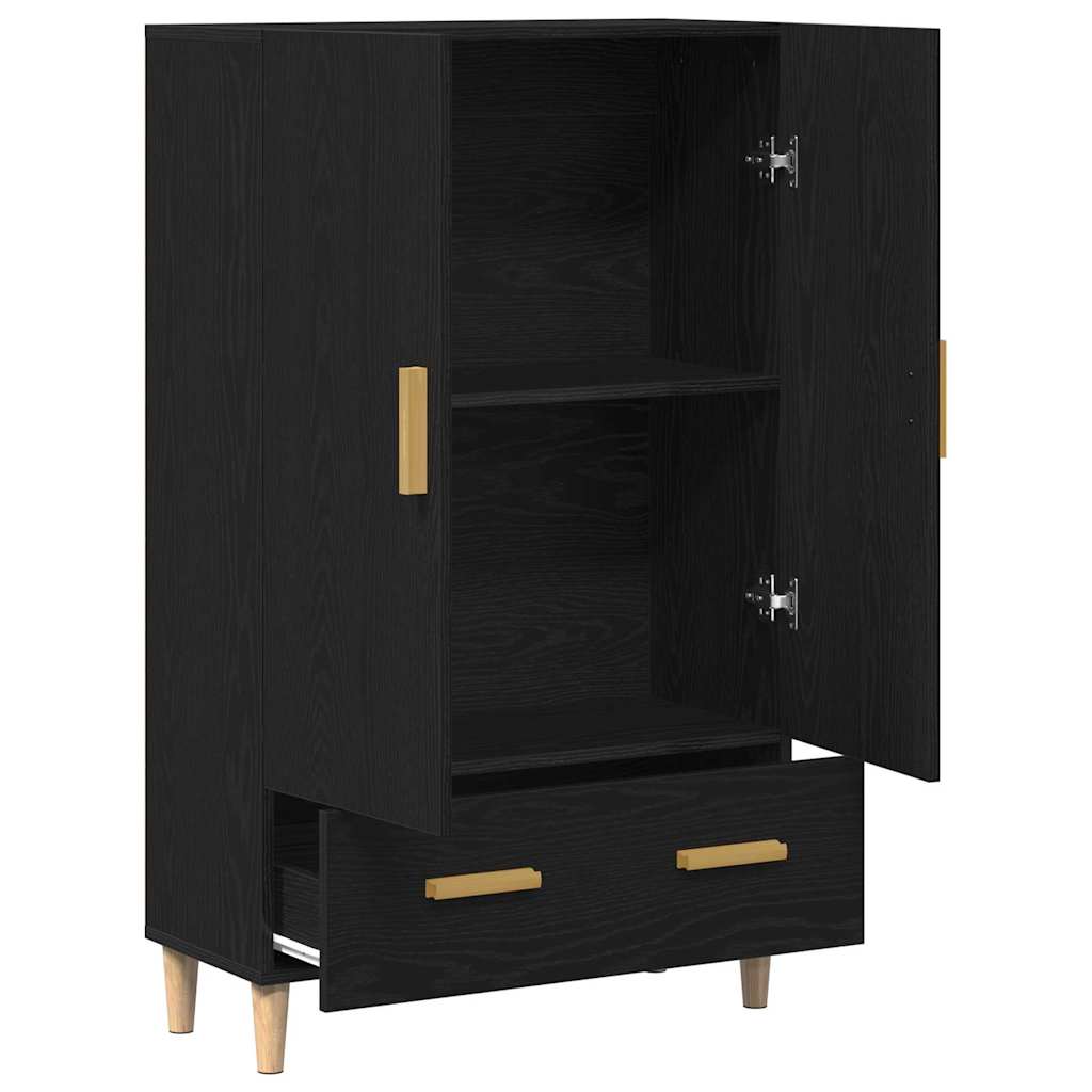 Highboard Sort eg 70 x 31 x 115 cm Konstrueret træ