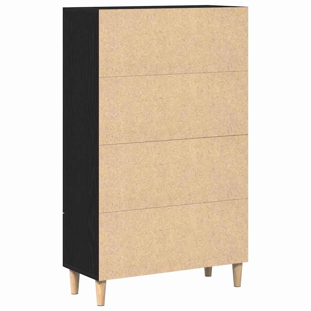 Highboard Sort eg 70 x 31 x 115 cm Konstrueret træ