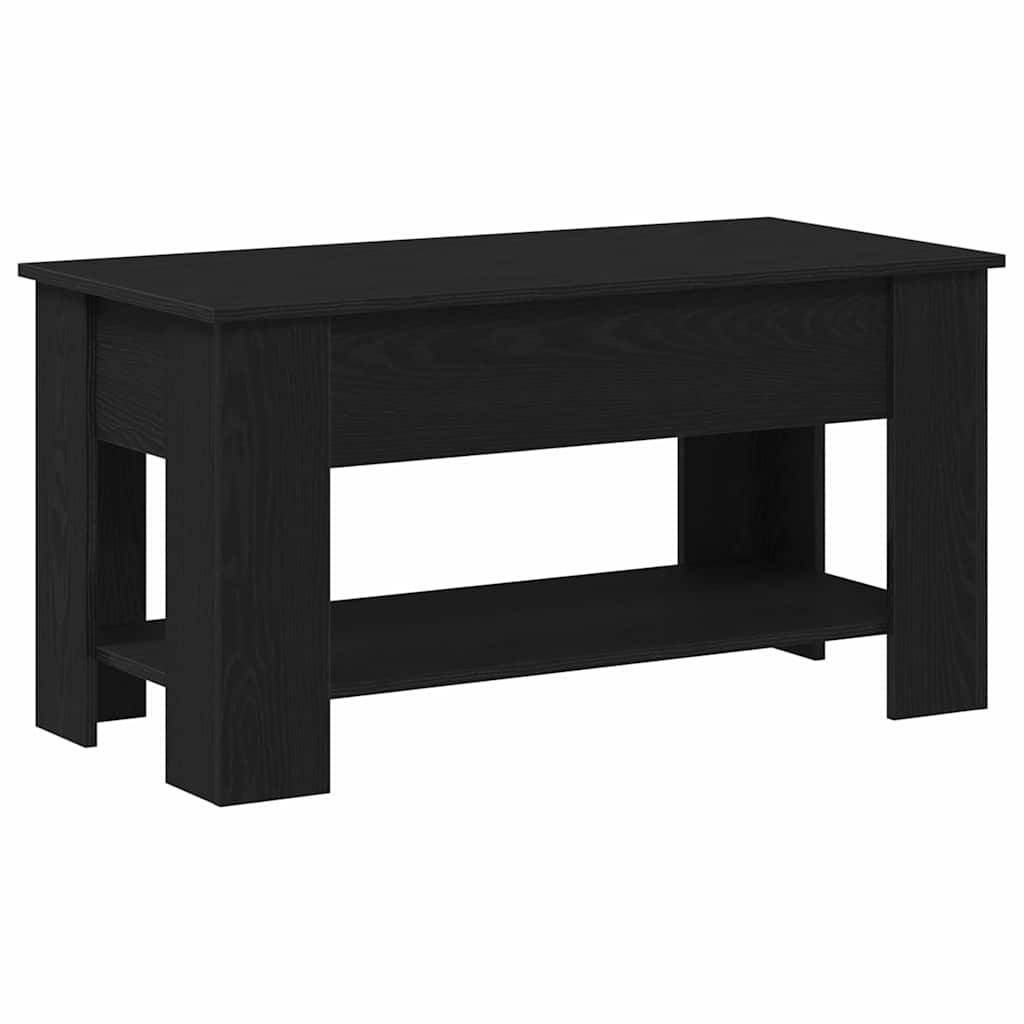 Sofabord Sort eg 101 x 49 x 52 cm Konstrueret træ