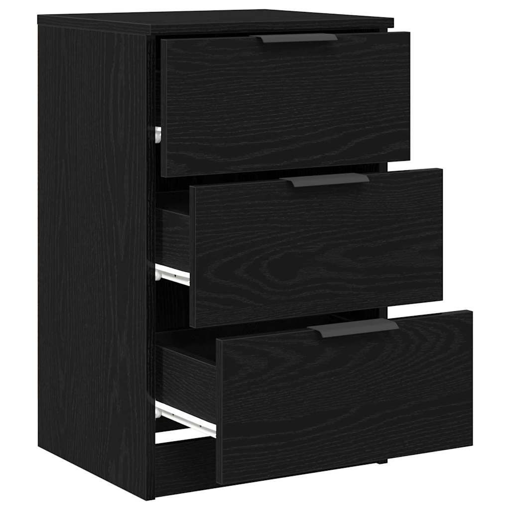 Natskab 2 stk. Sort eg 40 x 65 x 65 cm Konstrueret træ