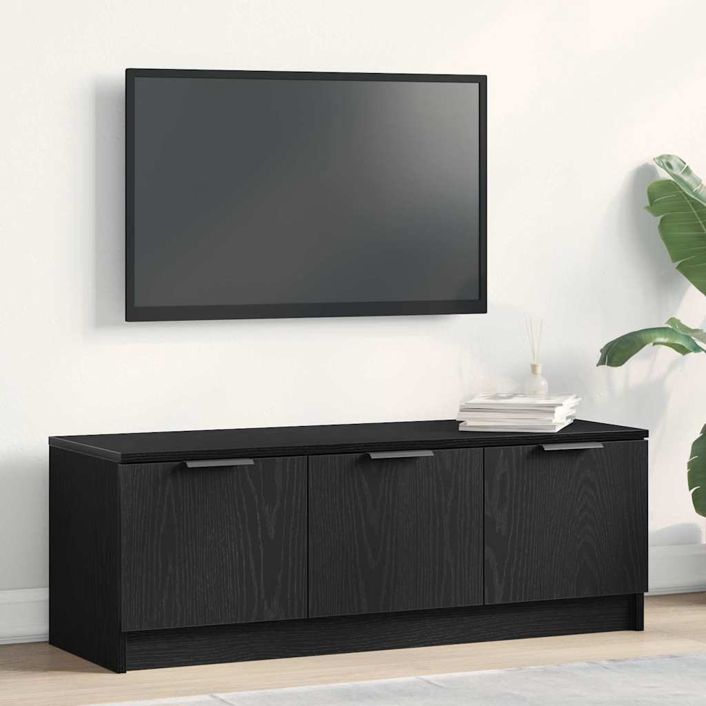 TV-skab 102 x 35 x 36,5 cm Sort eg Konstrueret træ