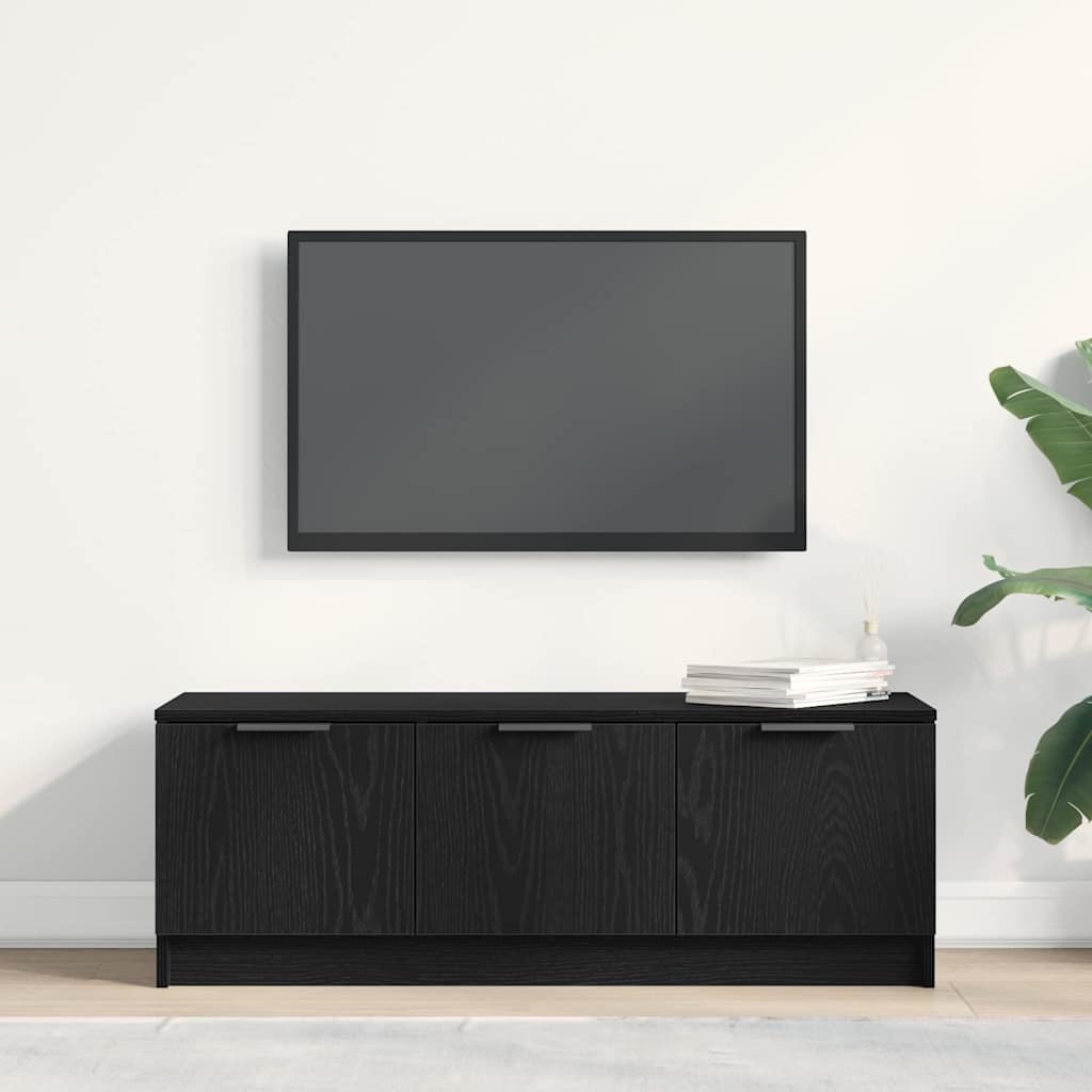 TV-skab 102 x 35 x 36,5 cm Sort eg Konstrueret træ