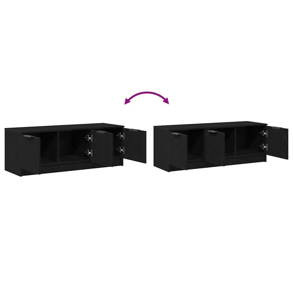 TV-skab 102 x 35 x 36,5 cm Sort eg Konstrueret træ