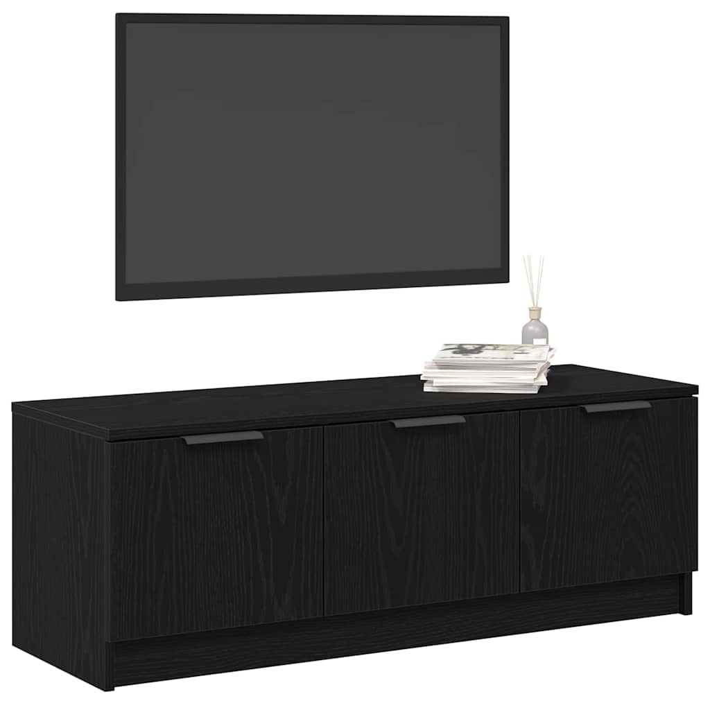 TV-skab 102 x 35 x 36,5 cm Sort eg Konstrueret træ