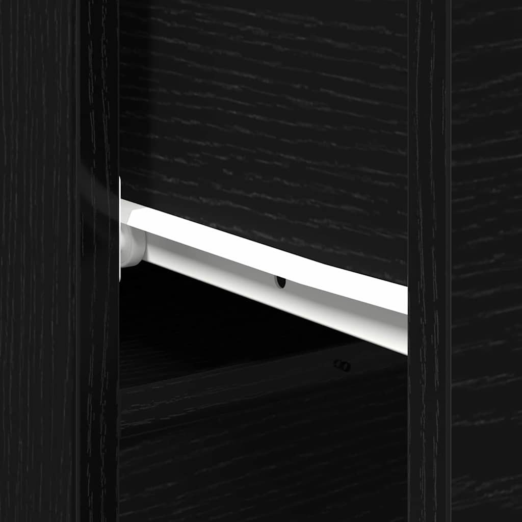 Sideboard 2 stk. Sort eg 30 x 30 x 70 cm Konstrueret træ