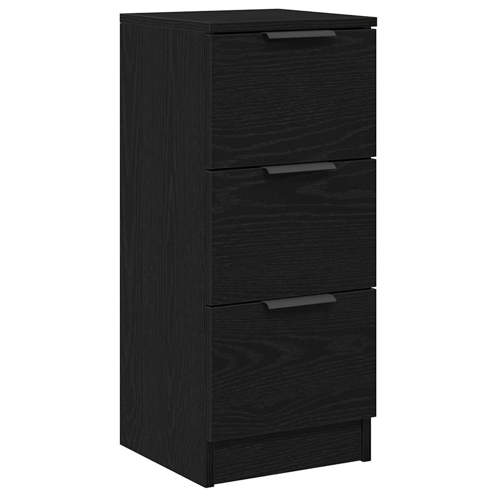 Sideboard 2 stk. Sort eg 30 x 30 x 70 cm Konstrueret træ