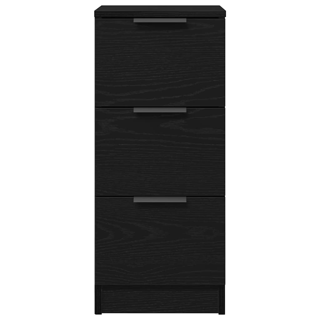 Sideboard 2 stk. Sort eg 30 x 30 x 70 cm Konstrueret træ