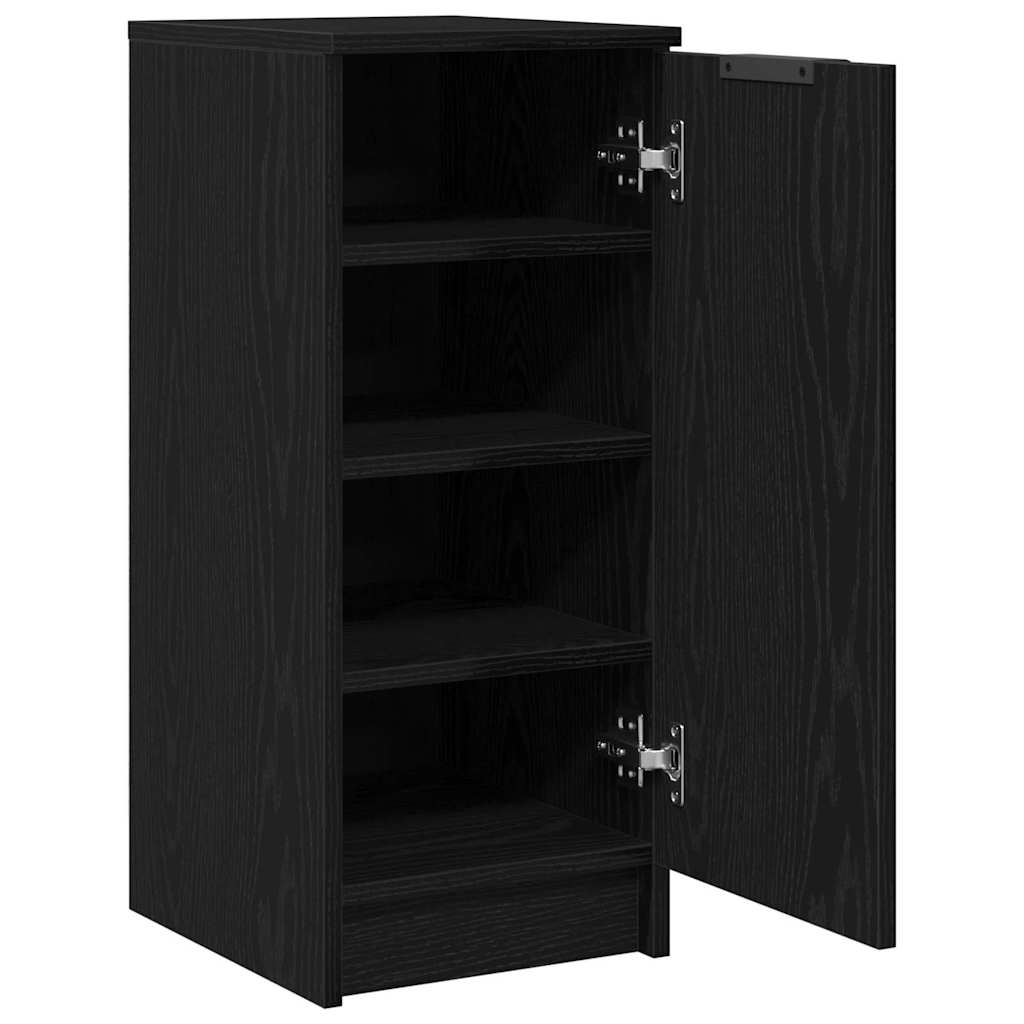 Sko skab med hylde Sort eg 29,5 x 35 x 70 cm Konstrueret træ