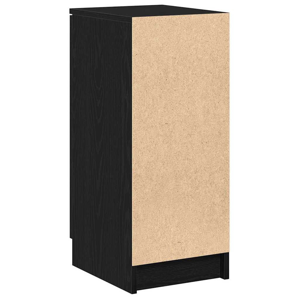 Sko skab med hylde Sort eg 29,5 x 35 x 70 cm Konstrueret træ