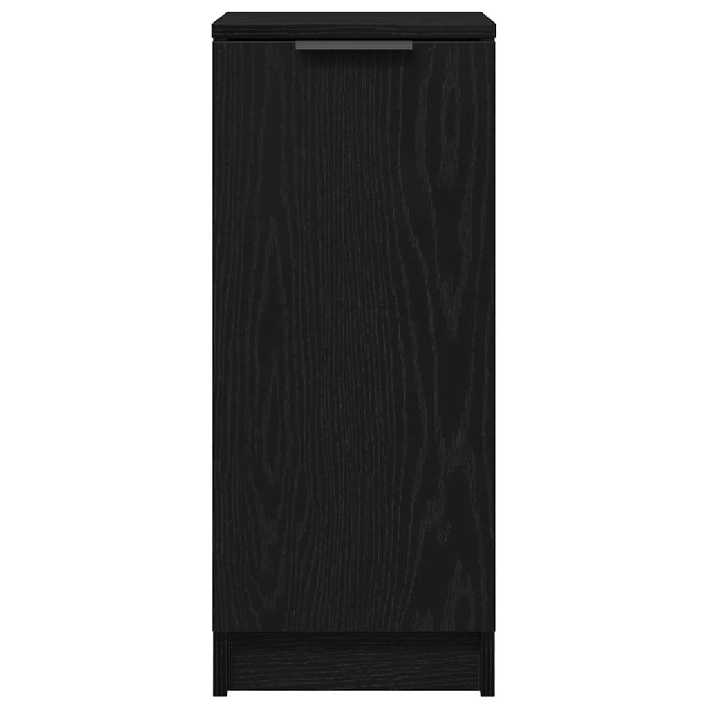 Sko skab med hylde Sort eg 29,5 x 35 x 70 cm Konstrueret træ