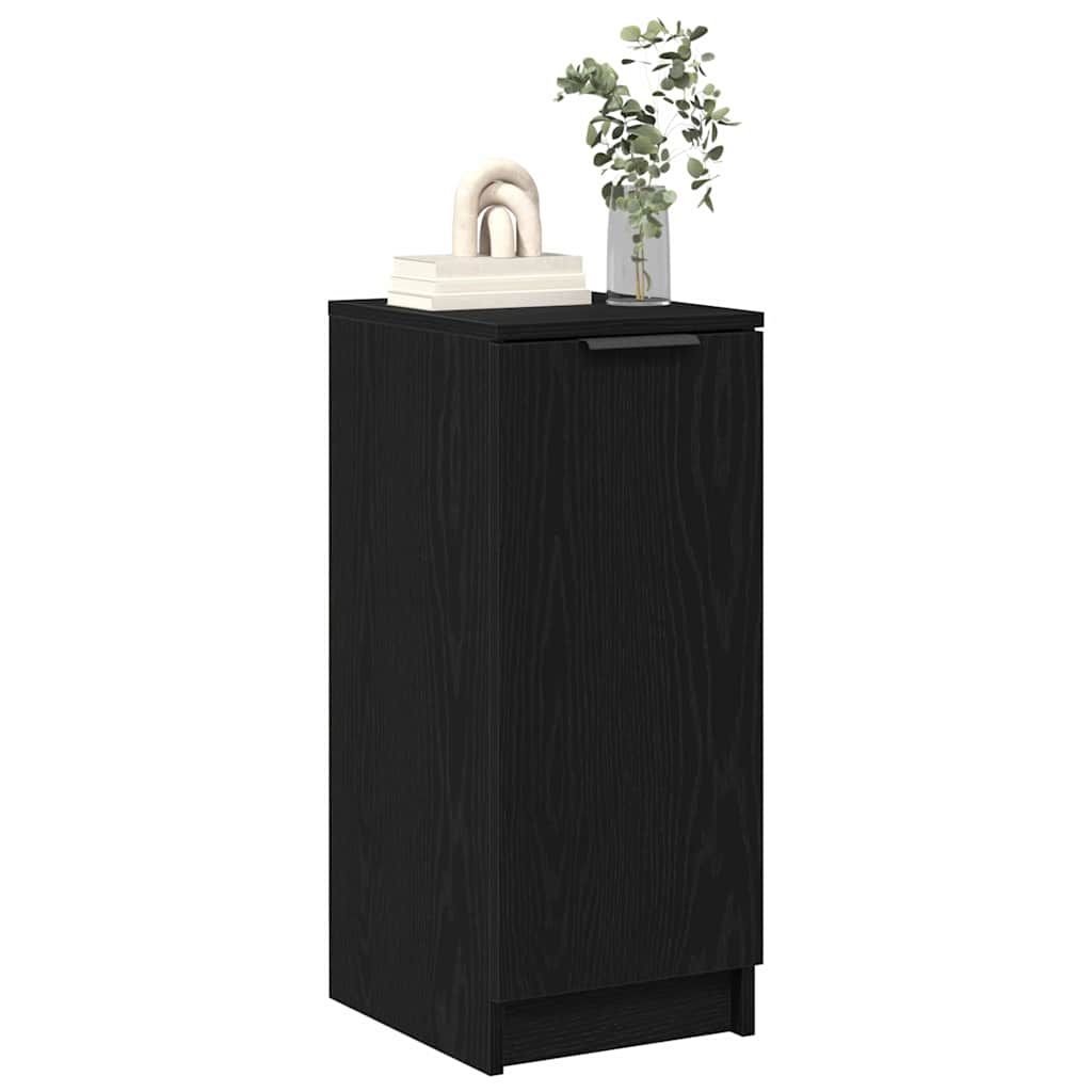 Sko skab med hylde Sort eg 29,5 x 35 x 70 cm Konstrueret træ