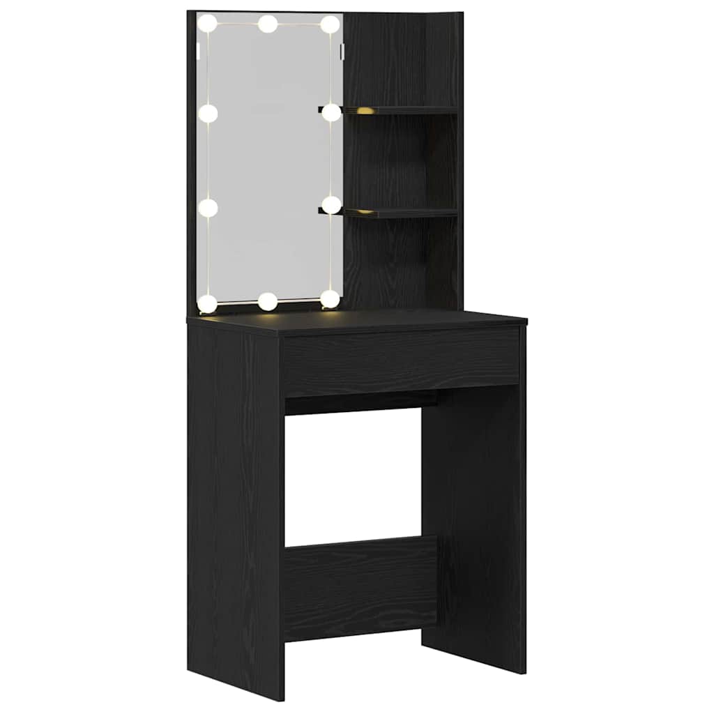 Klædeskab Sort eg 60 x 40 x 140 cm Konstrueret træ