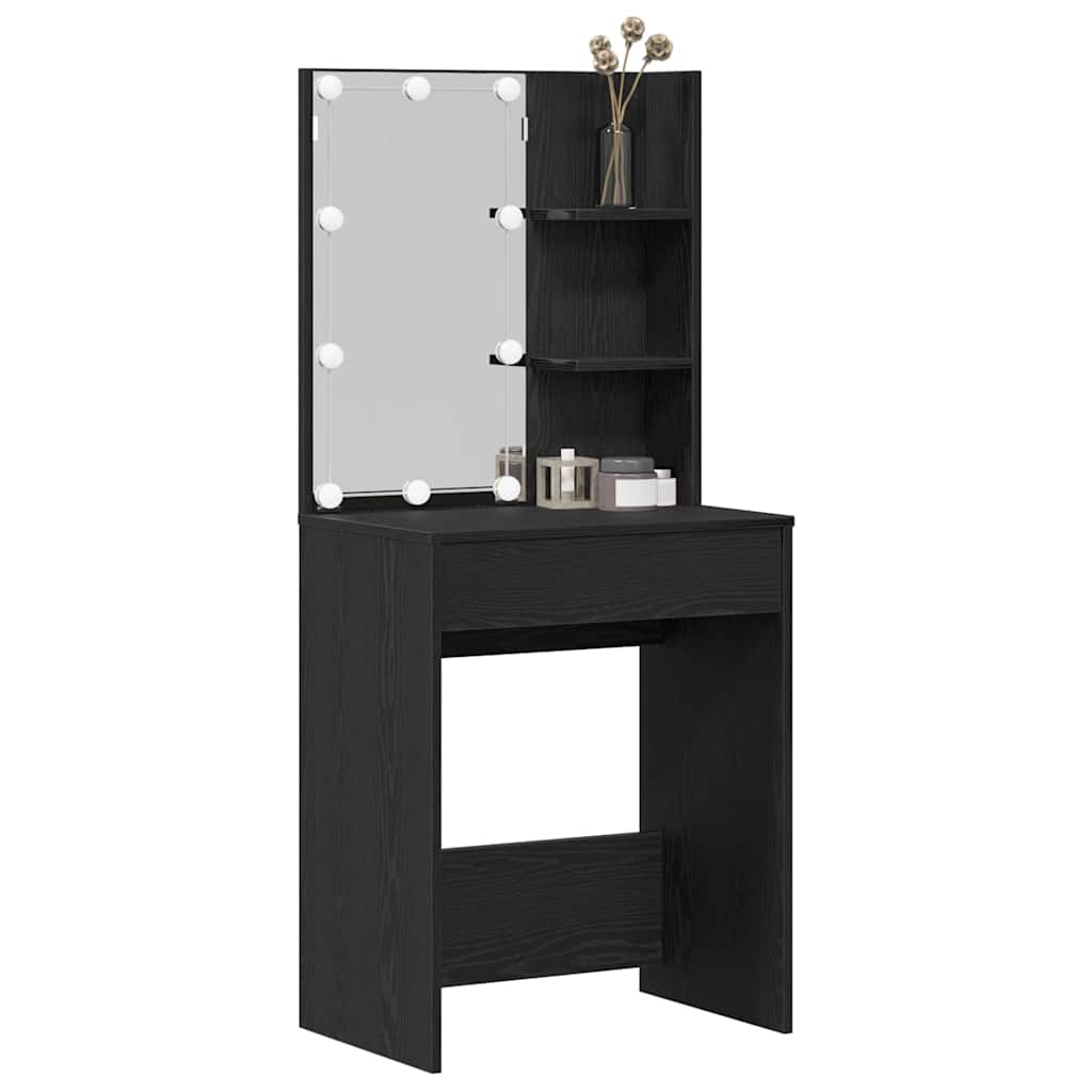 Klædeskab Sort eg 60 x 40 x 140 cm Konstrueret træ