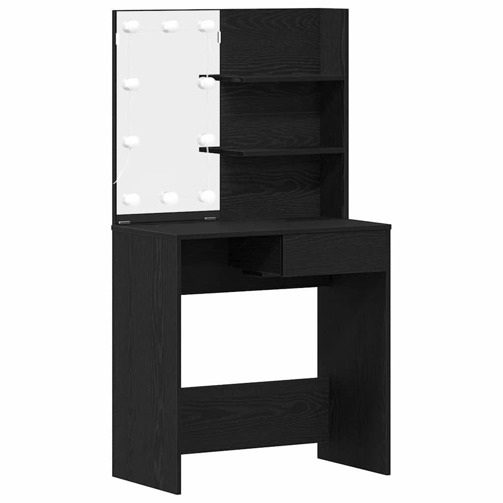 Klædeskab Sort eg 74,5 x 40 x 141 cm Konstrueret træ