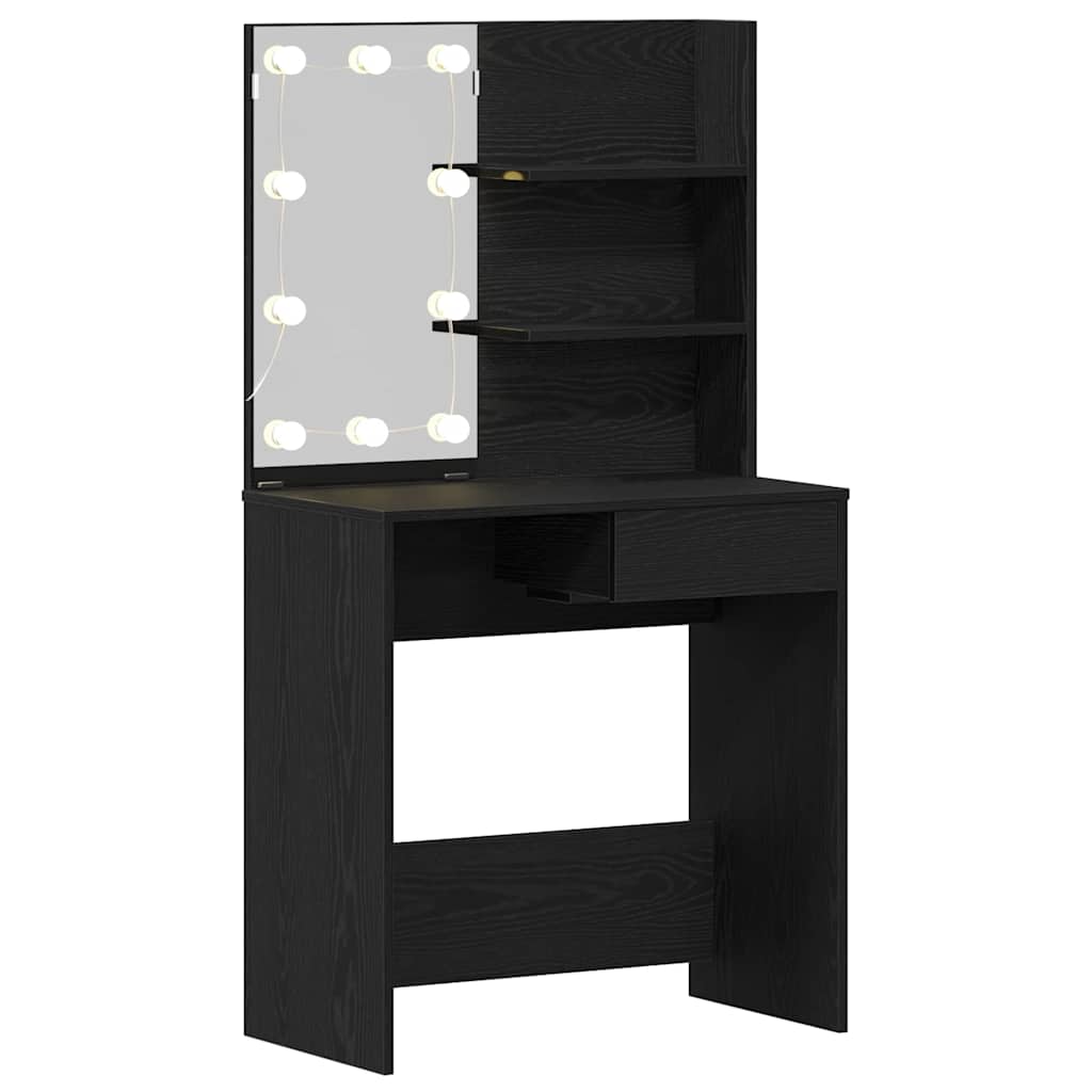 Klædeskab Sort eg 74,5 x 40 x 141 cm Konstrueret træ