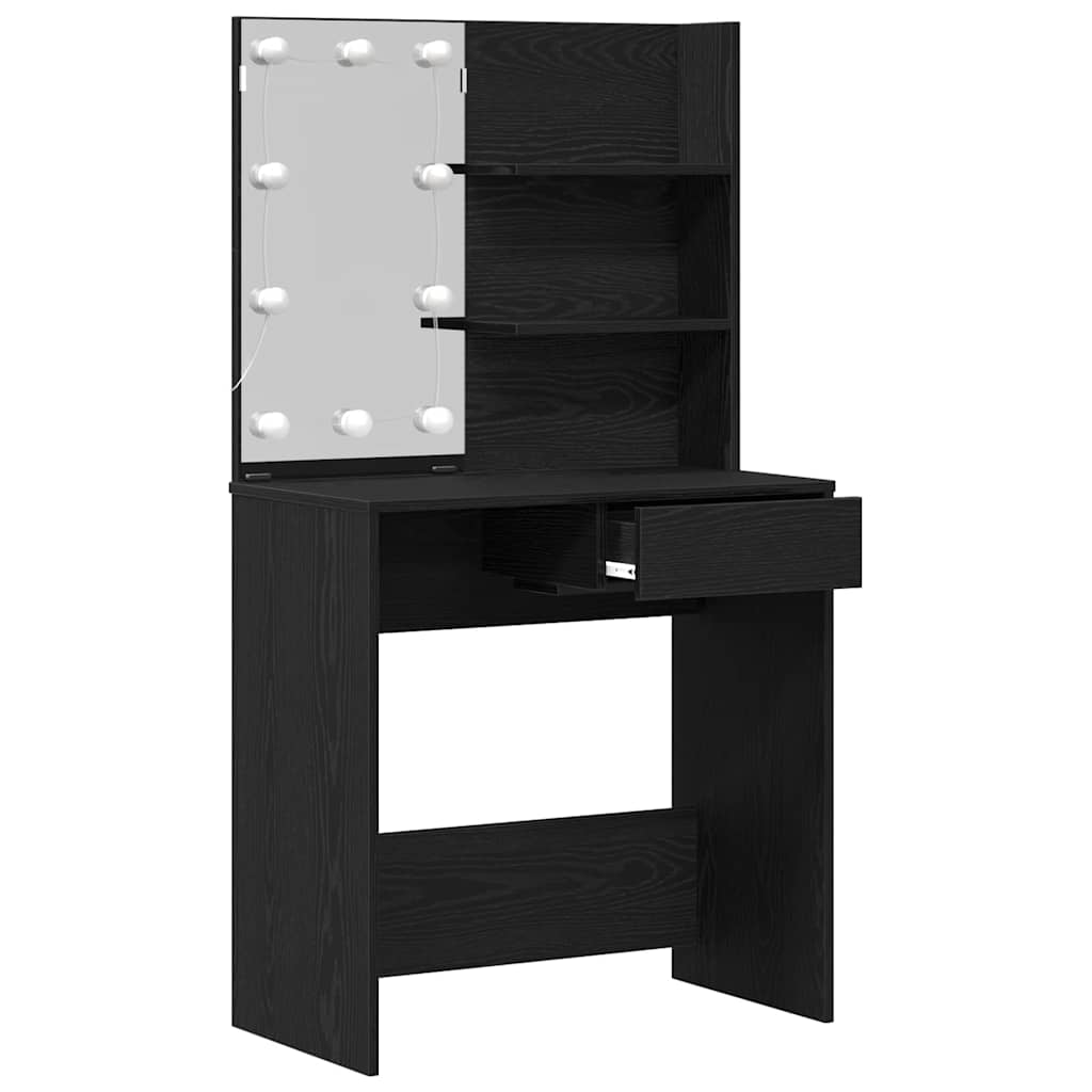 Klædeskab Sort eg 74,5 x 40 x 141 cm Konstrueret træ