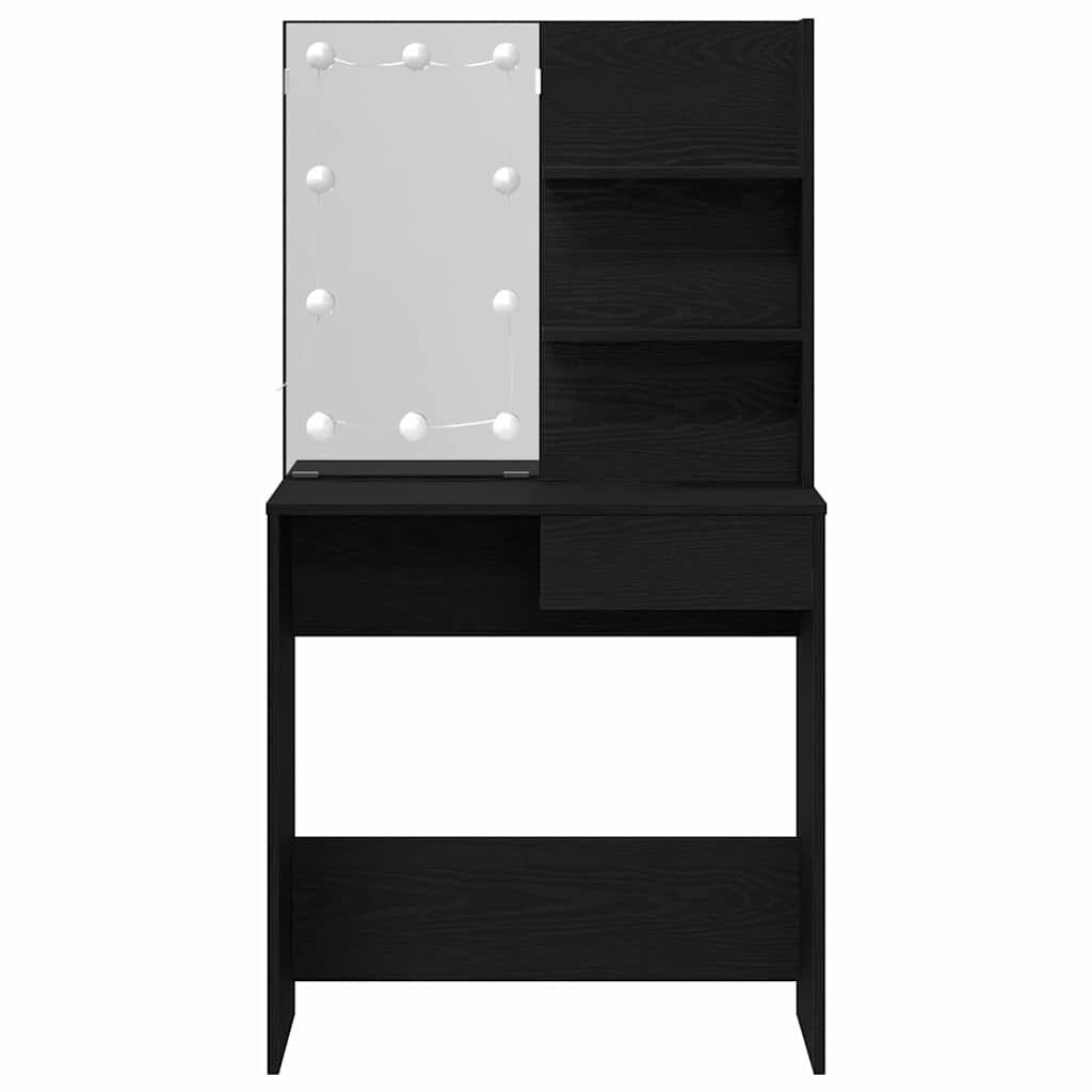 Klædeskab Sort eg 74,5 x 40 x 141 cm Konstrueret træ