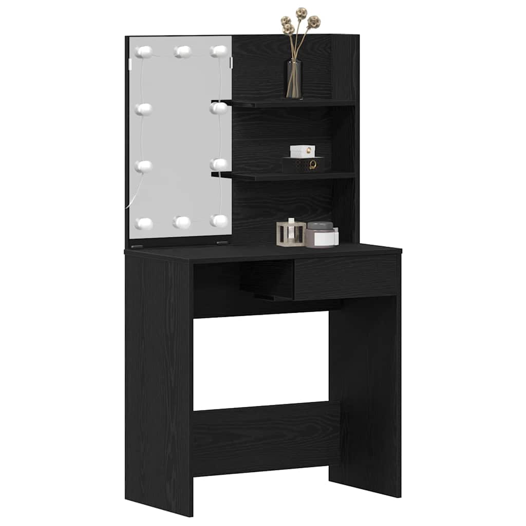 Klædeskab Sort eg 74,5 x 40 x 141 cm Konstrueret træ