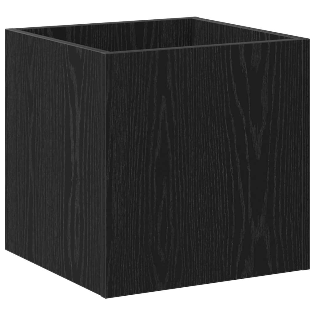 Blomsterkasse Sort eg 40 x 40 x 40 cm Konstrueret træ