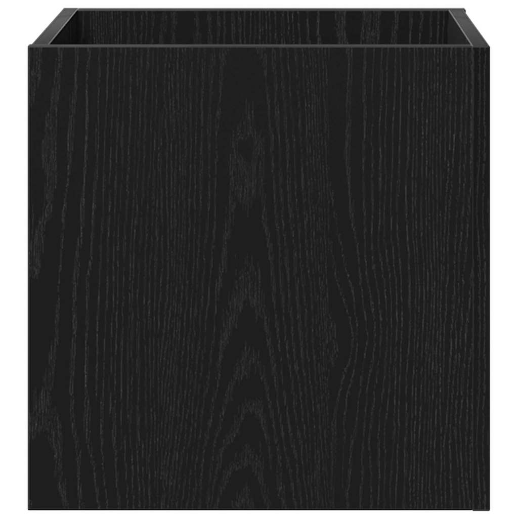 Blomsterkasse Sort eg 40 x 40 x 40 cm Konstrueret træ