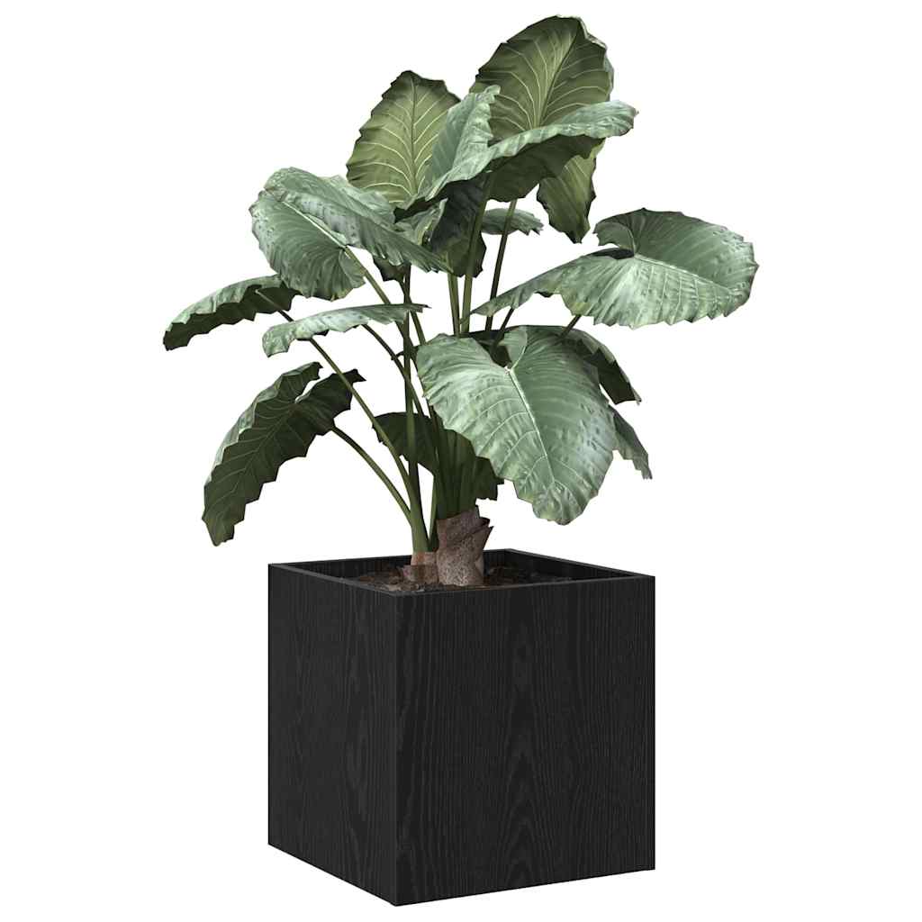 Blomsterkasse Sort eg 40 x 40 x 40 cm Konstrueret træ