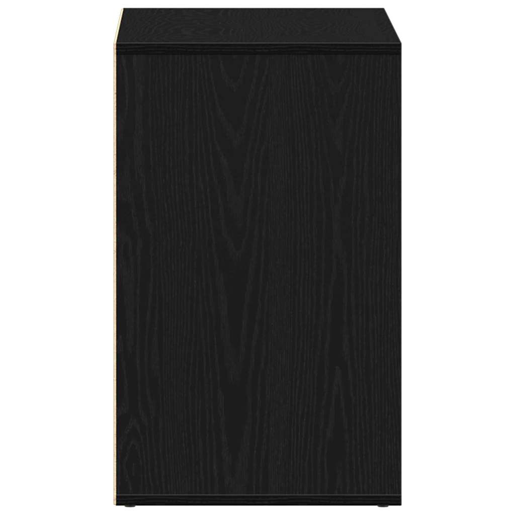 Kosmetikskab med hylde Sort eg 80 x 40 x 65 cm Konstrueret træ