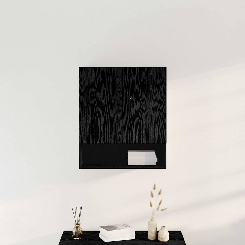 Vægskab 60 x 30 x 70 cm Konstrueret træ Sort eg