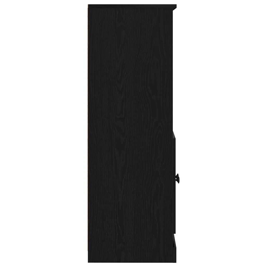 Højskab Sort eg 60 x 35.5 x 103.5 cm Konstrueret træ