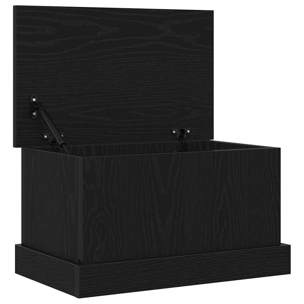 Opbevaringskasse Sort eg 50 x 30 x 28 cm Konstrueret træ