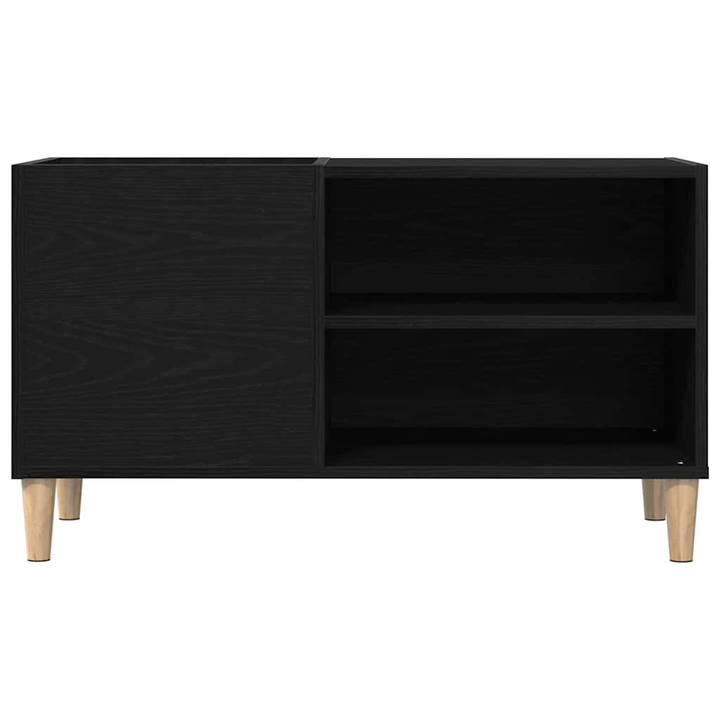 Pladeskab 84,5 x 38 x 48 cm Konstrueret træ Sort eg