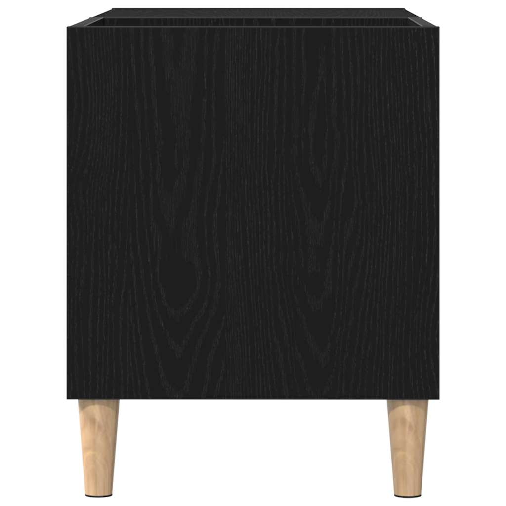 Pladeskab 84,5 x 38 x 48 cm Konstrueret træ Sort eg