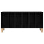 Pladeskab med hylde Sort eg 100 x 38 x 48 cm Konstrueret træ
