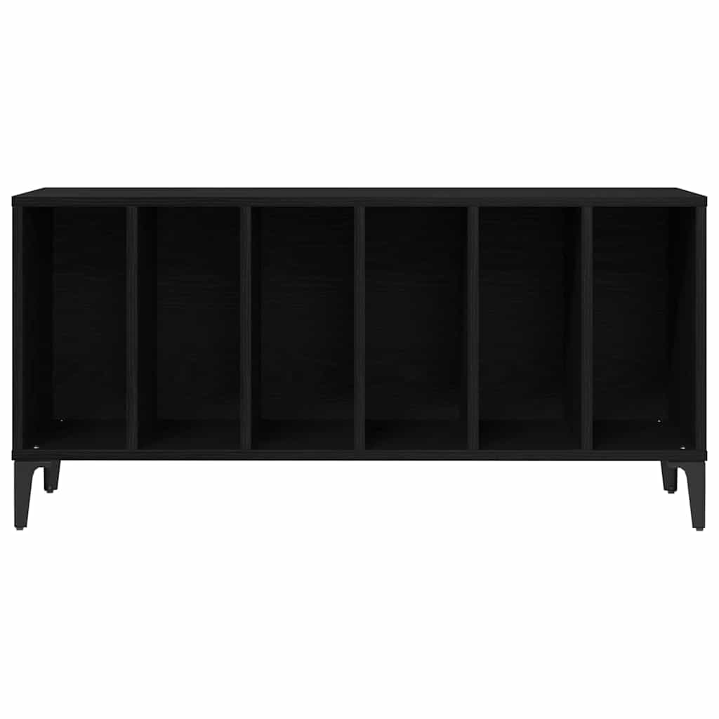 Pladeskab med hylde Sort eg 100 x 38 x 48 cm Konstrueret træ