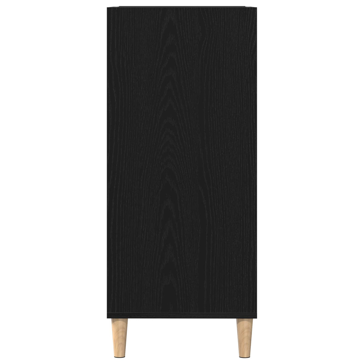 Pladeskab med hylde Sort eg 84,5 x 38 x 89 cm Konstrueret træ