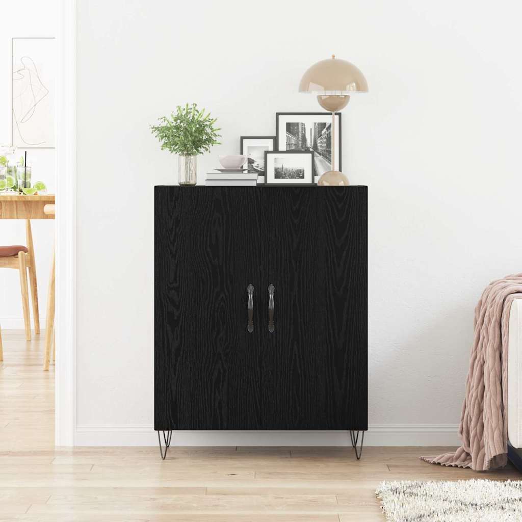 Sideboard Sort eg 69,5 x 34 x 90 cm Konstrueret træ