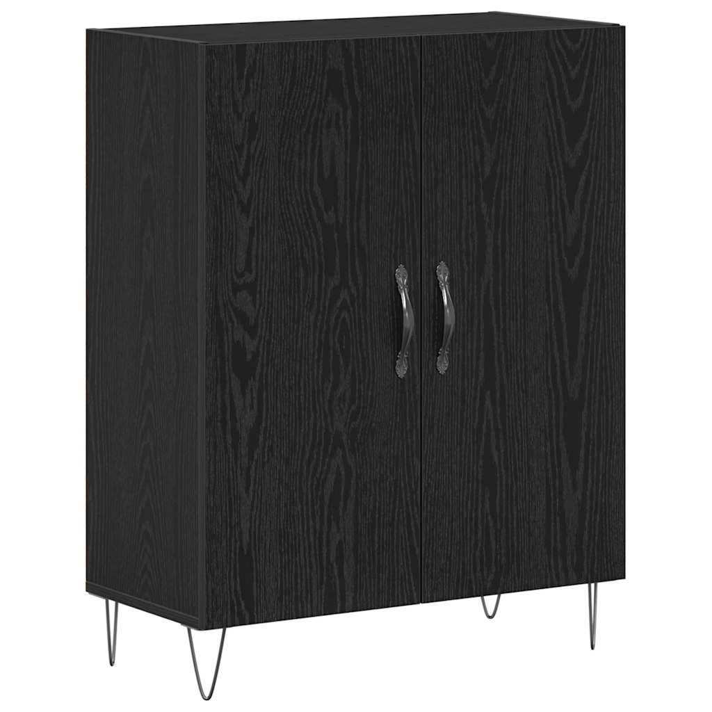 Sideboard Sort eg 69,5 x 34 x 90 cm Konstrueret træ