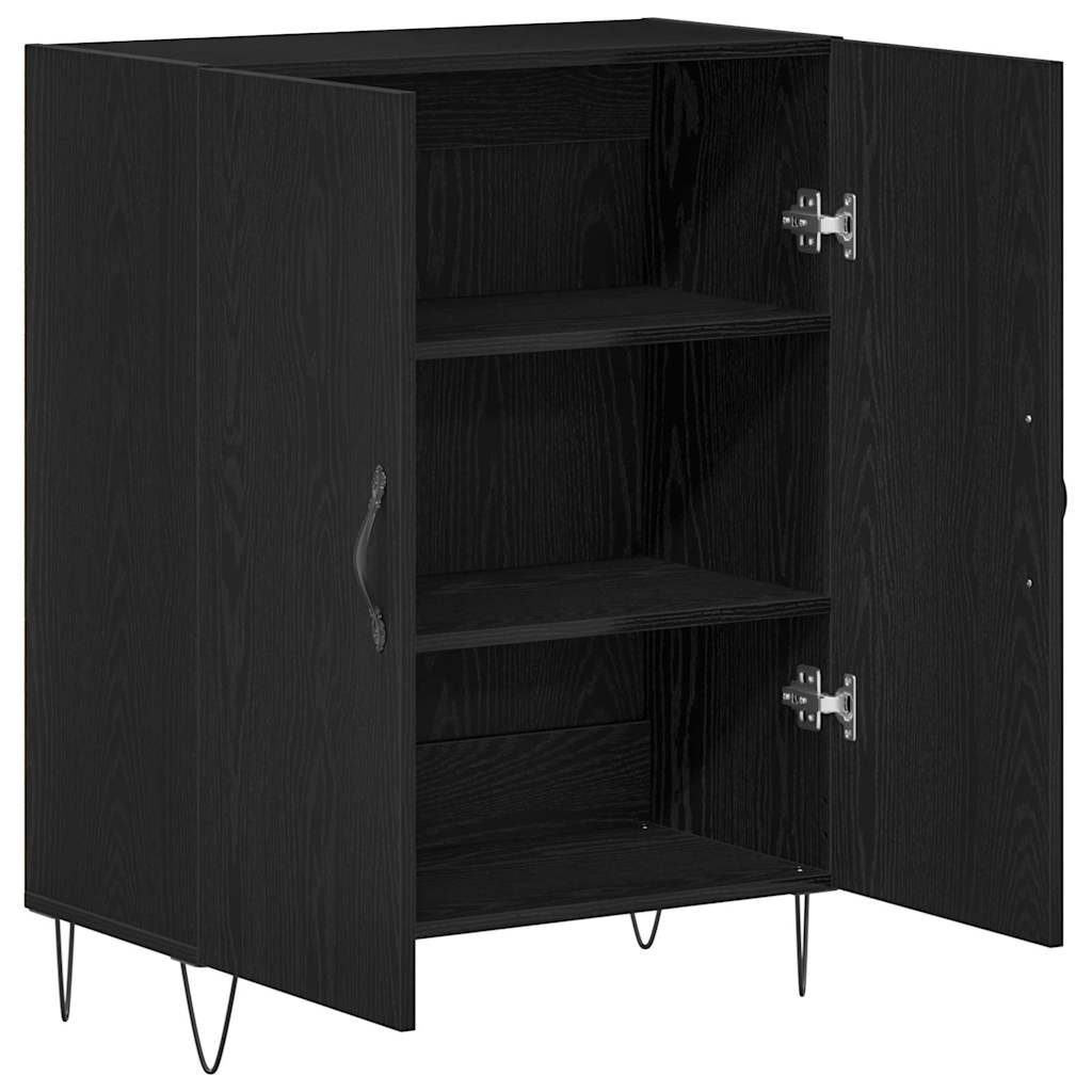 Sideboard Sort eg 69,5 x 34 x 90 cm Konstrueret træ